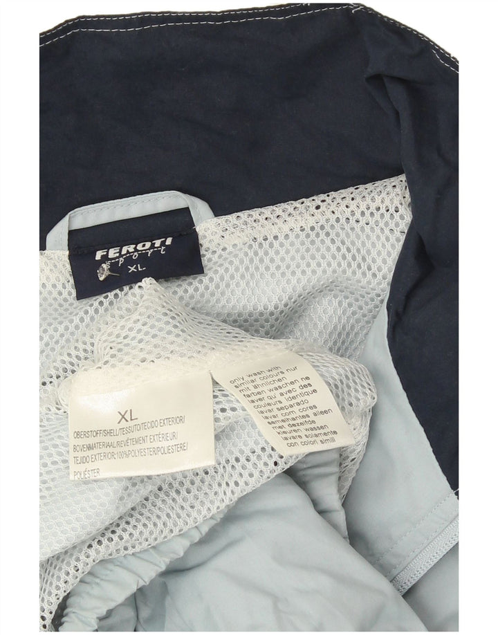 Giacca a vento da uomo Feroti UK 42 XL Poliestere color block blu