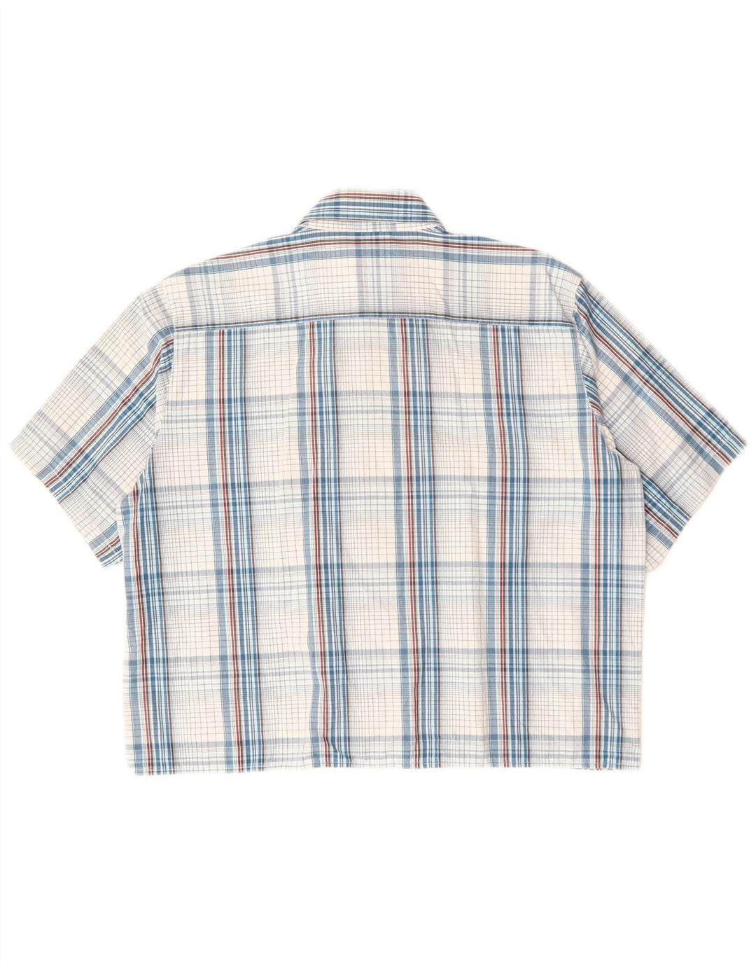 CARHARTT Camicia a maniche corte da uomo in cotone a quadri blu grandi
