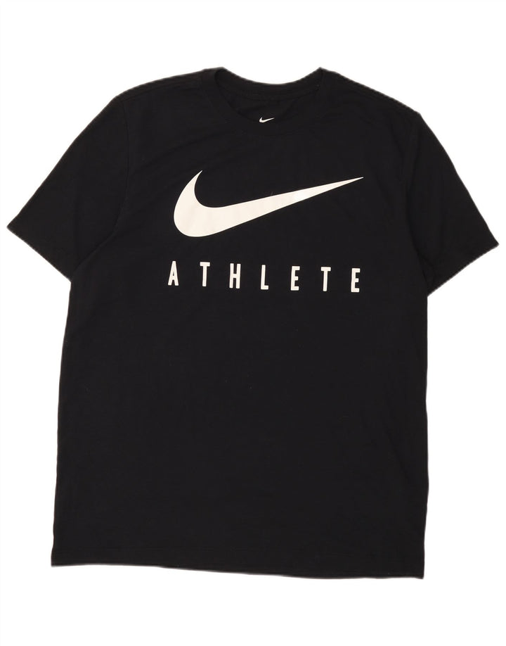 NIKE T-shirt grafica da uomo Dri Fit Top grande in cotone nero
