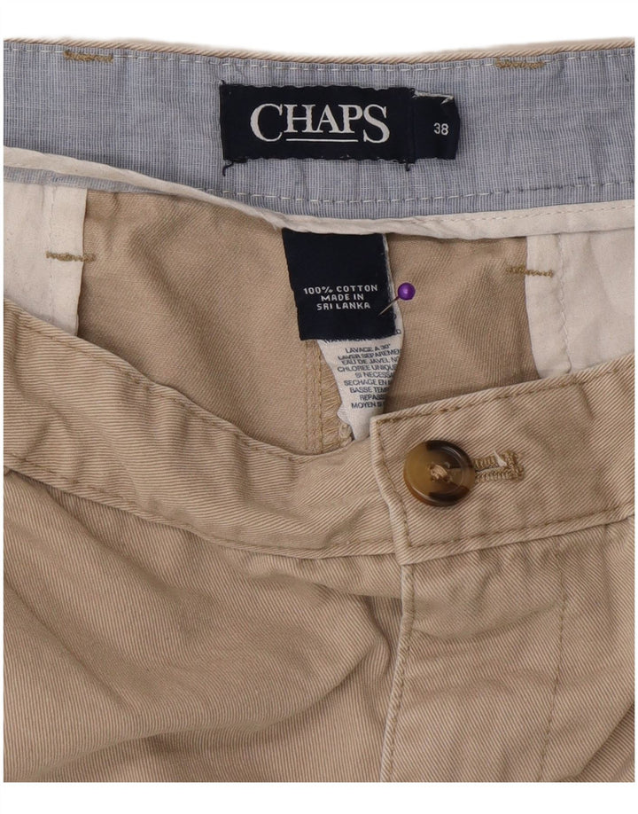 Pantaloncini chino da uomo Chaps W38 XL in cotone beige