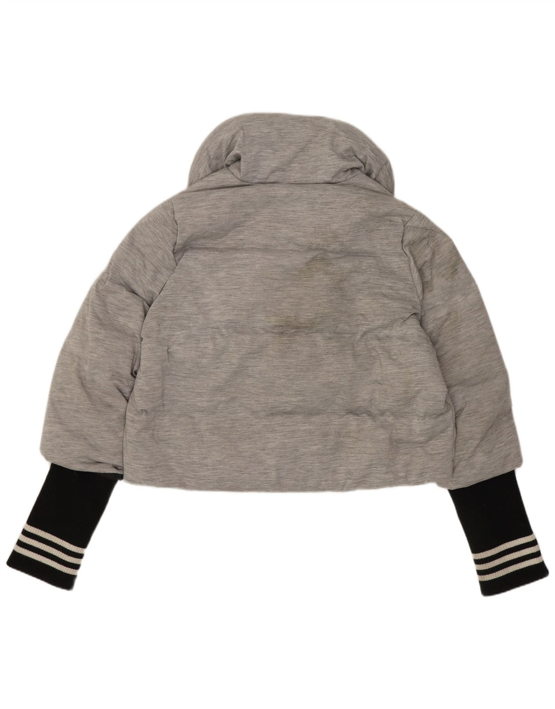 Giacca imbottita corta da donna Adidas UK 14 Poliammide color block grigio medio