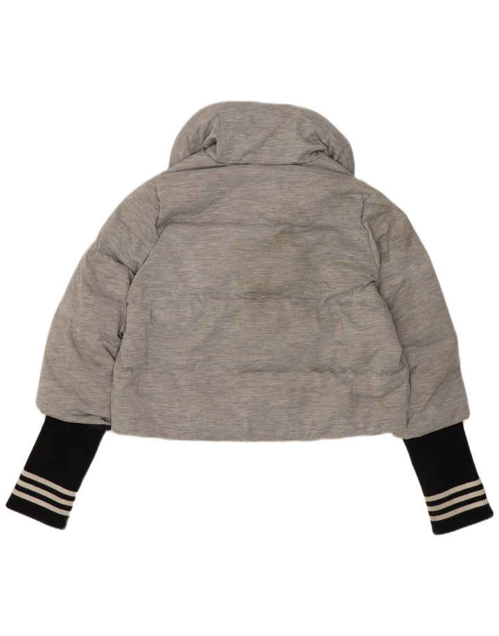 Giacca imbottita corta da donna Adidas UK 14 Poliammide color block grigio medio