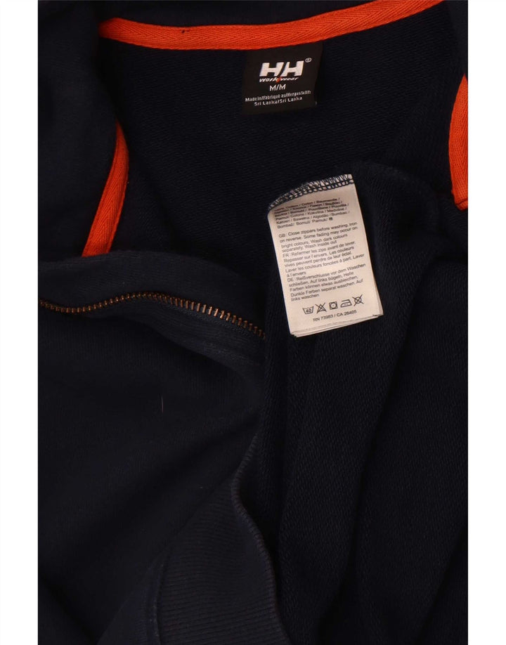 Felpa da uomo con collo con zip Helly Hansen, cotone medio blu navy
