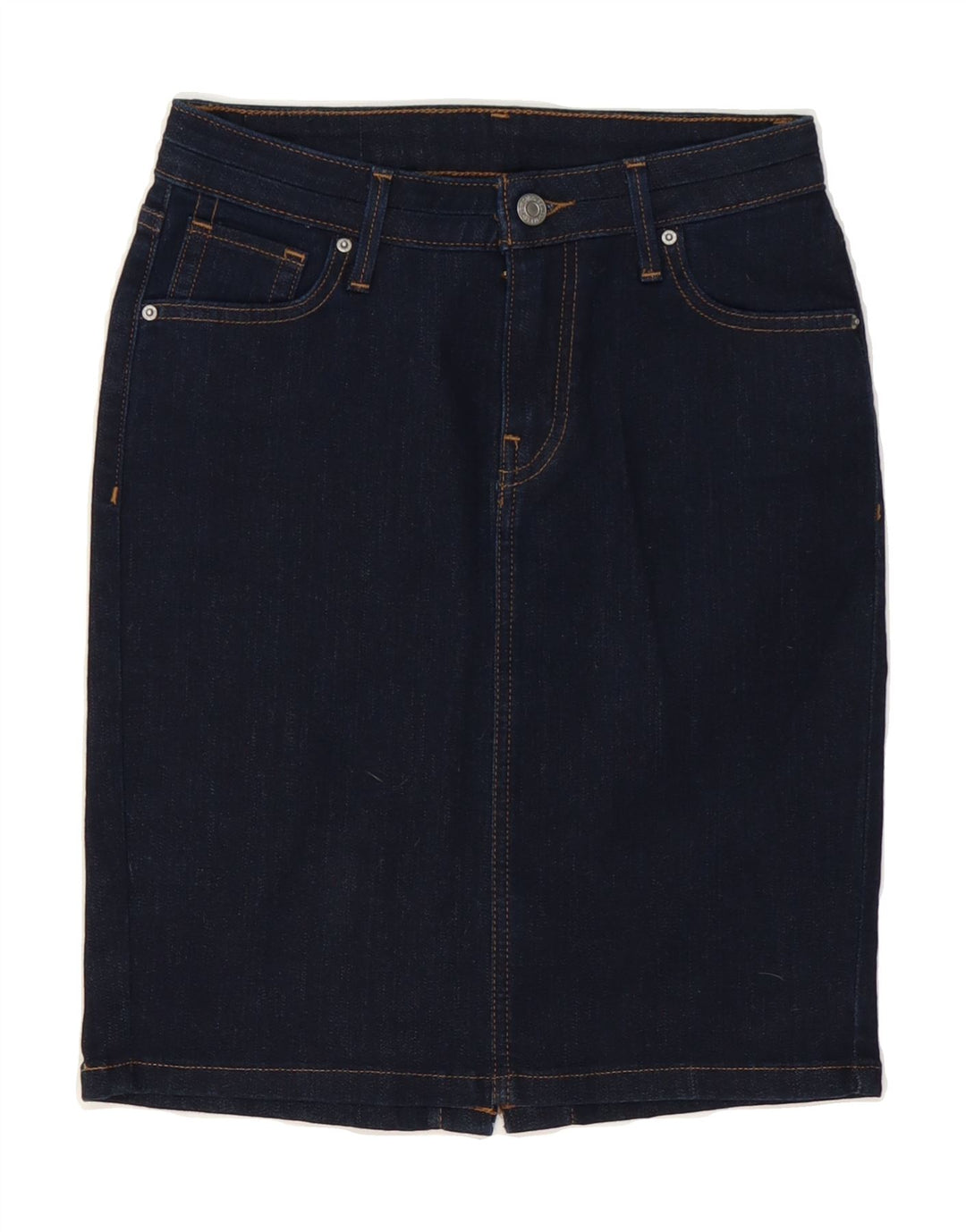 LEVI'S Womens Denim Skirt W23 2XS Navy Blue Cotton Vintage Levi's and Second-Hand Levi's from Messina Hembry 