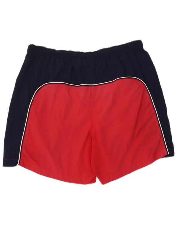 Pantaloncini da bagno grafici da uomo Fila XL in nylon color block rosso