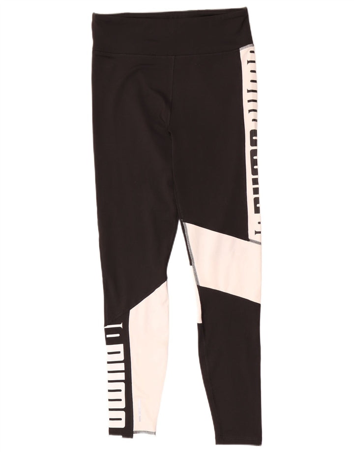 Leggings grafici da donna Puma UK 12 Medium Black Colourblock