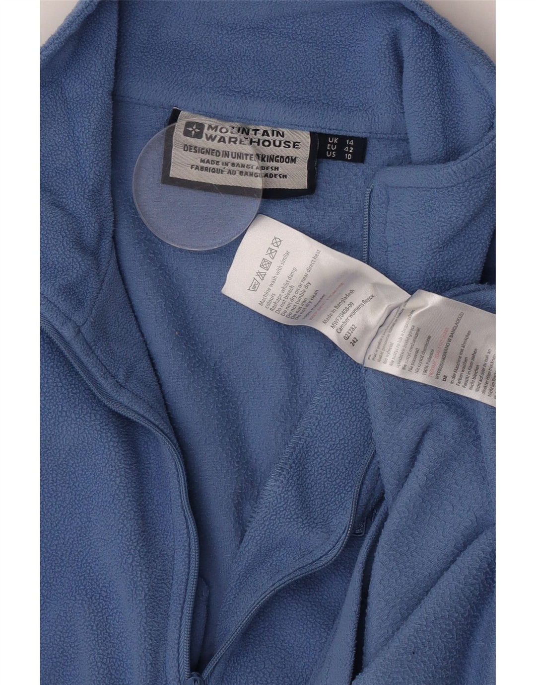 Maglione in pile da donna con collo e zip Mountain Warehouse UK 14 grande poliestere blu