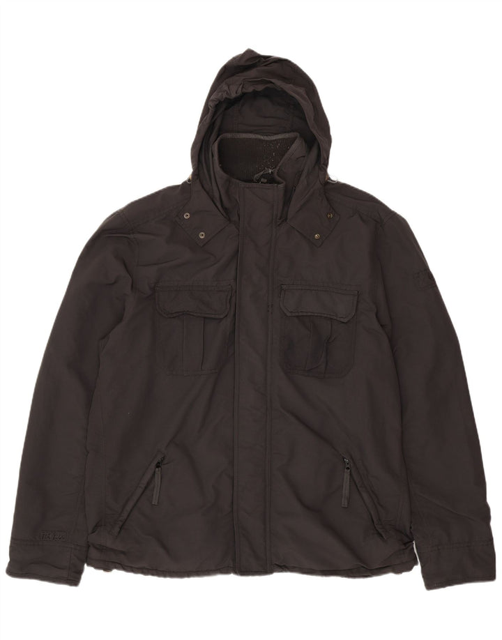 FAT FACE Giacca utilitaria da uomo con cappuccio UK 42 XL Nylon grigio