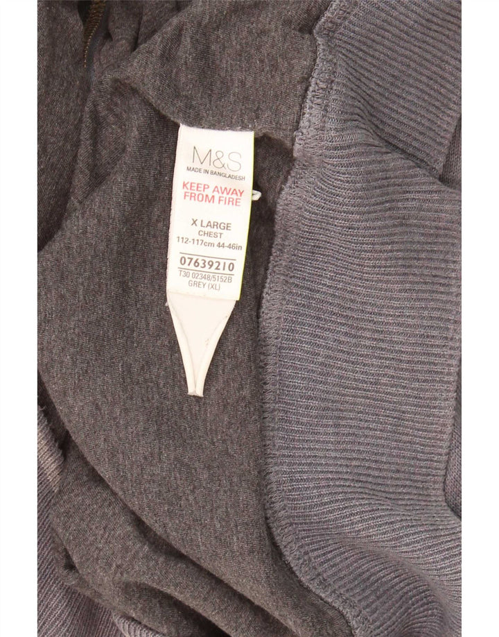 Maglione cardigan da uomo Marks & Spencer XL in cotone grigio