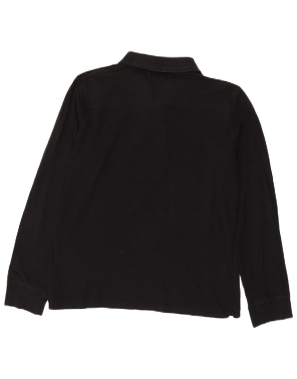 Polo a maniche lunghe da uomo French Connection piccola nera