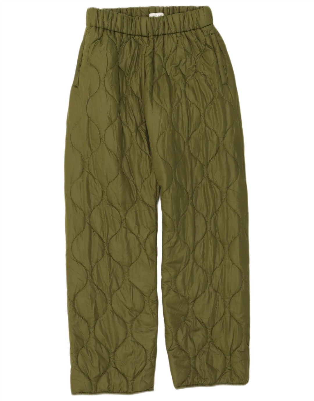 Pantaloni trapuntati da donna Topshop XS W25 L30 poliestere verde