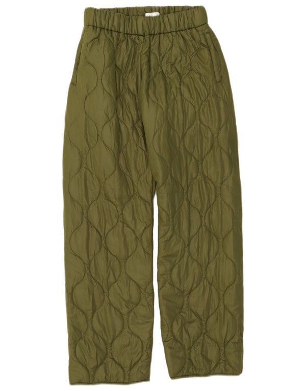 Pantaloni trapuntati da donna Topshop XS W25 L30 poliestere verde