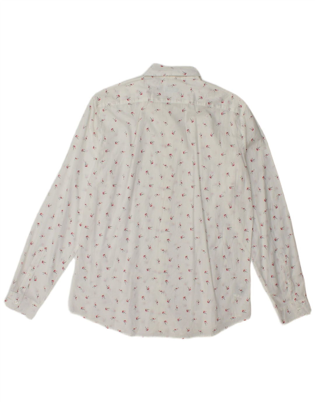 Camicia da uomo Flamingo BENETTON in cotone bianco sporco medio