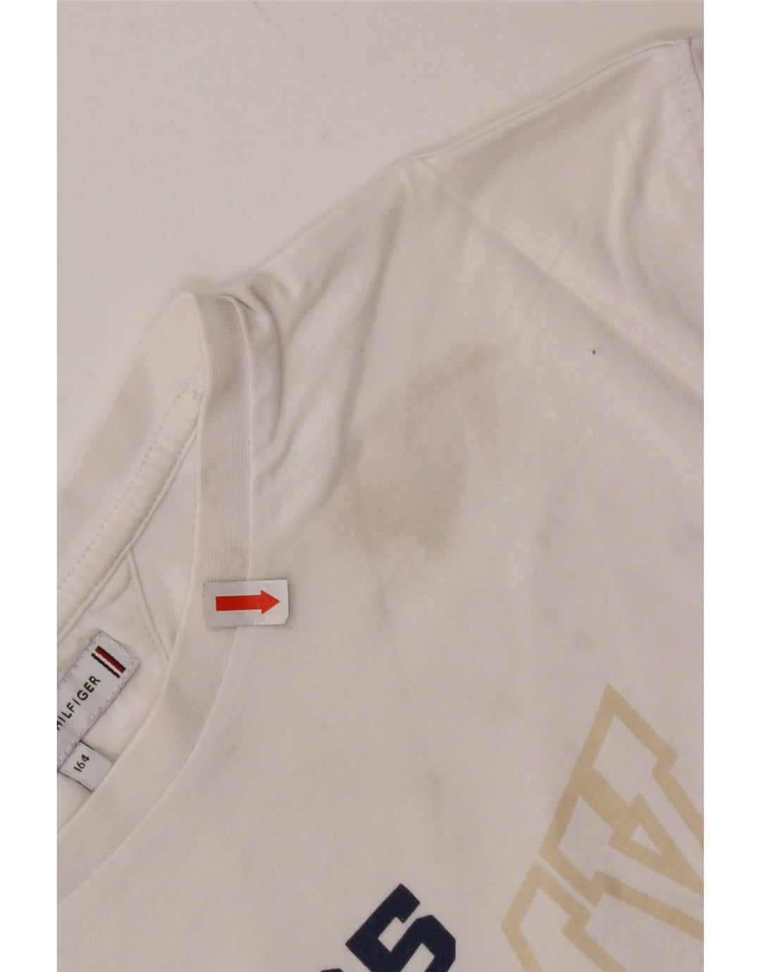 TOMMY HILFIGER T-shirt corta con grafica per ragazze 13-14 anni Bianca