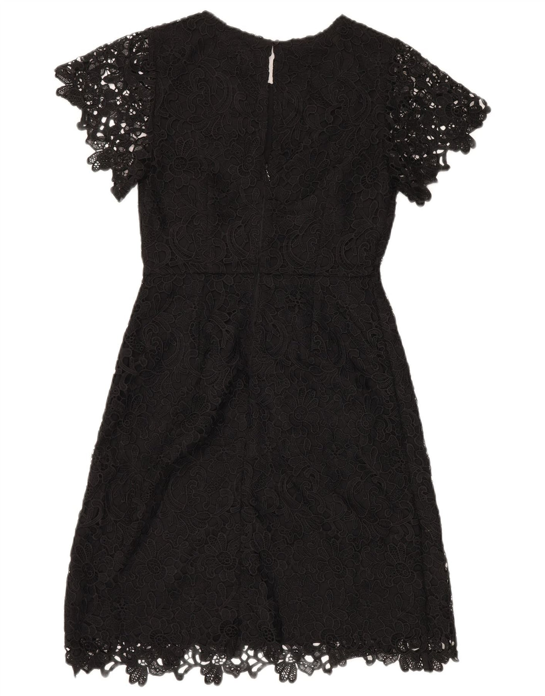 Abito tubino in pizzo da donna Marks & Spencer UK 8 piccolo poliestere floreale nero