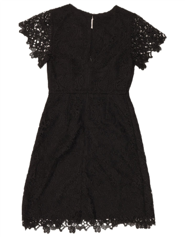 Abito tubino in pizzo da donna Marks & Spencer UK 8 piccolo poliestere floreale nero