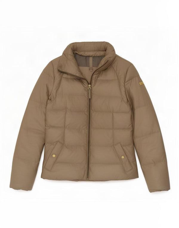 Giacca imbottita da donna Zara UK 12 Poliestere beige medio