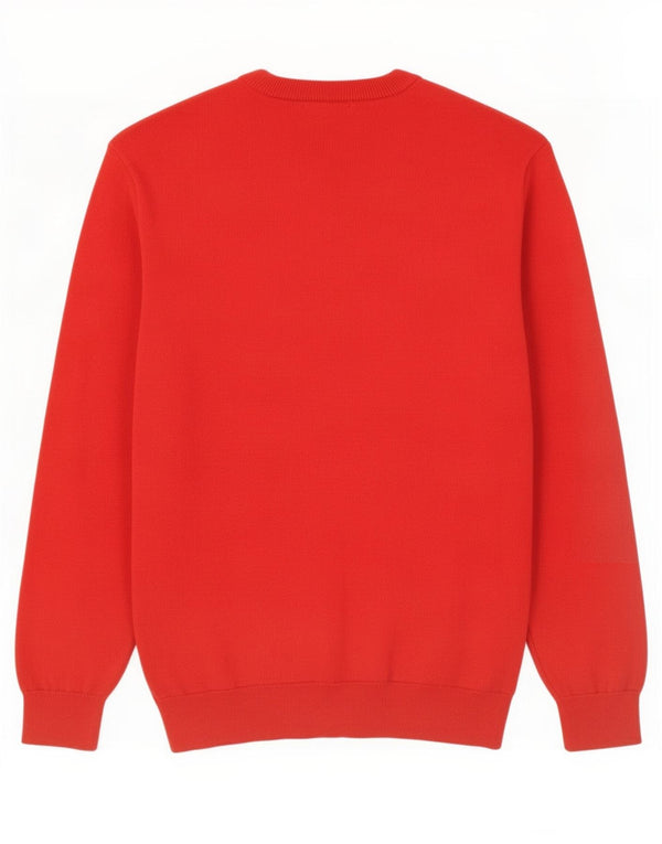 Maglione maglione girocollo da uomo Lacoste taglia 7 2XL cotone rosso