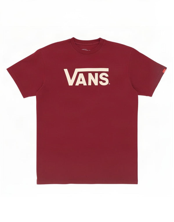 Vans Mens Classic Fit Graphic T-Shirt Top Medium Burgundy Cotton