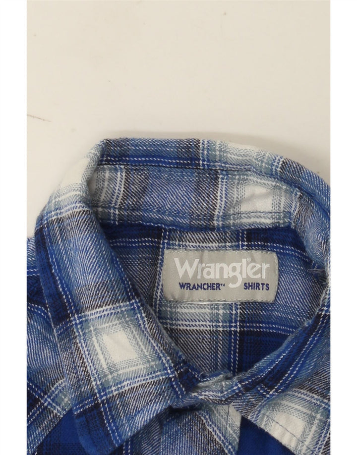 Camicia da uomo in flanella Wrangler a quadri blu grandi