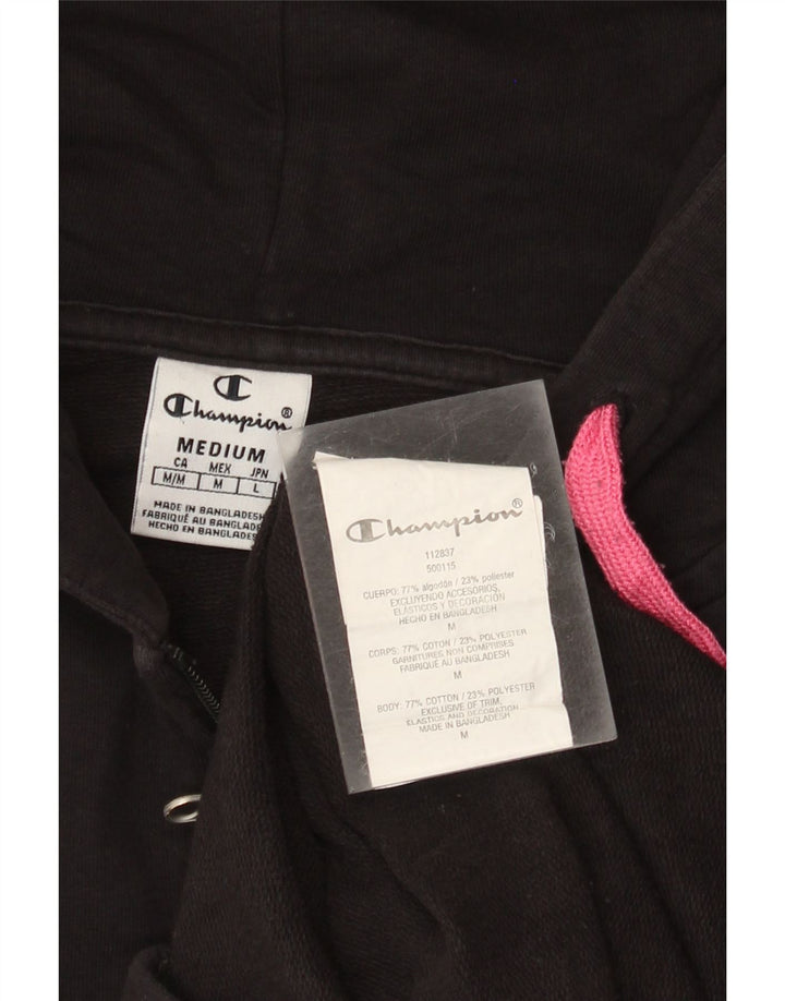 Maglione con cappuccio e zip da donna CHAMPION UK 14 Cotone nero medio