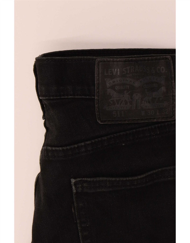 Jeans Levi's Uomo 511 Slim W30 L32 Cotone Nero