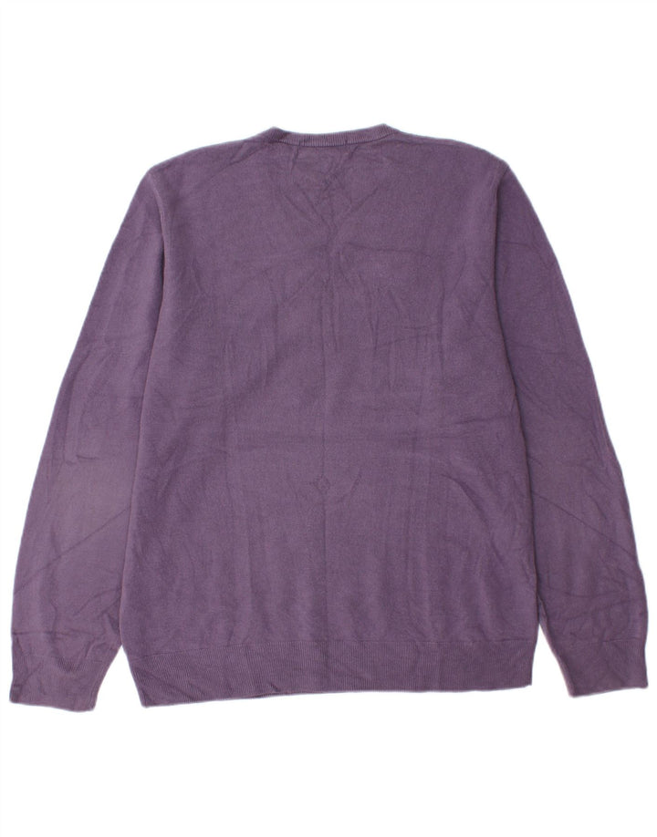 Maglione da uomo con scollo a V blu Harbour Marks & Spencer viola medio