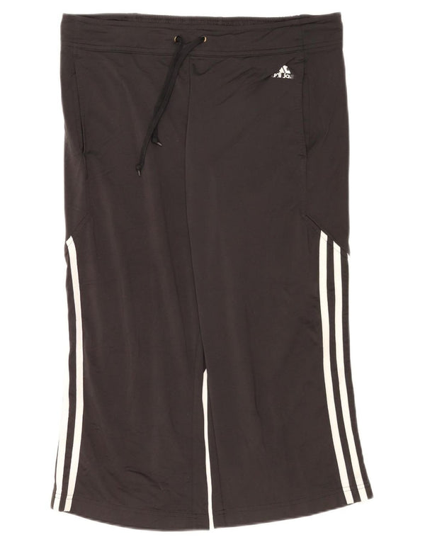 Pantaloni da tuta Adidas Capri da donna UK 14 Large Nero Poliestere