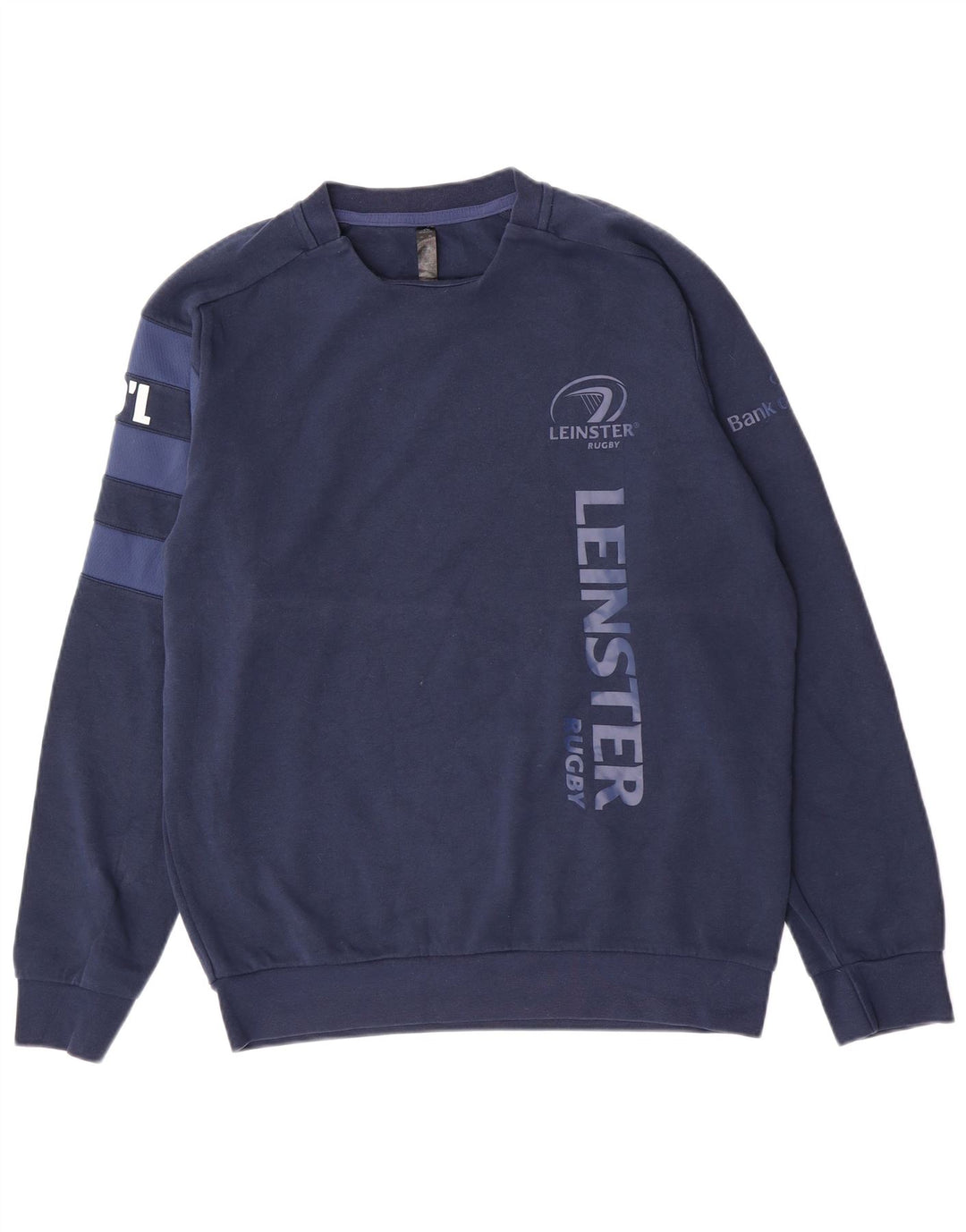 Felpa grafica da uomo Adidas Maglione grande in cotone blu navy