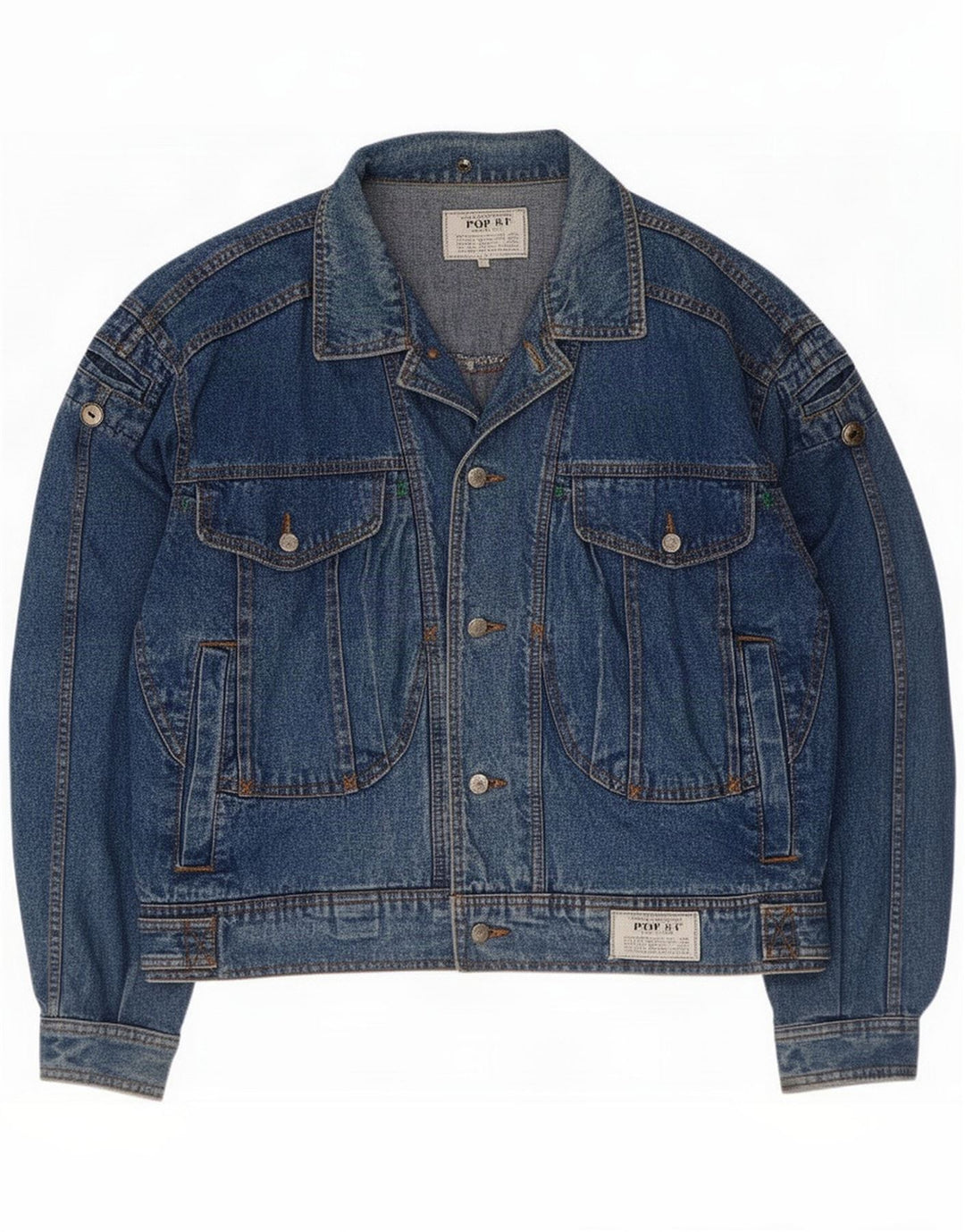 POP 84 Giacca di jeans da uomo UK 40 Large Blu