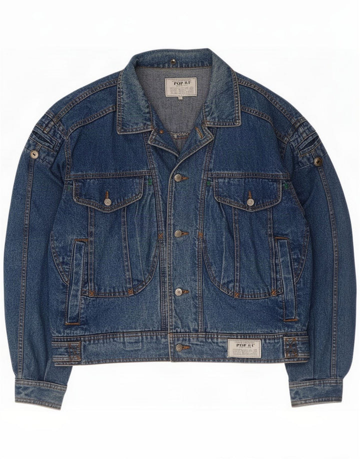 POP 84 Giacca di jeans da uomo UK 40 Large Blu