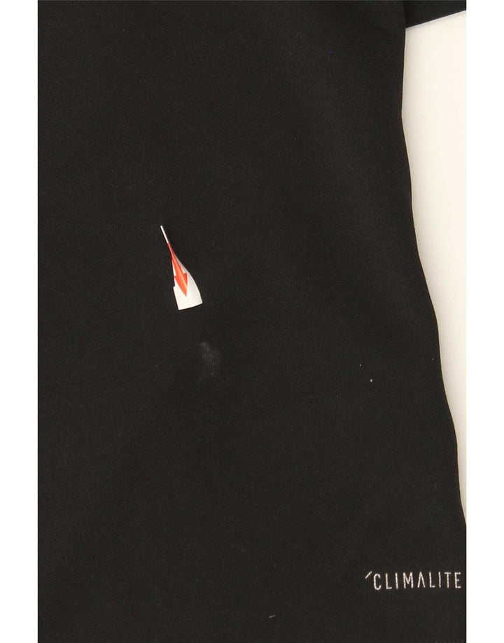 Adidas Uomo Climalite Zip Neck Pullover Tuta Top Small Poliestere Nero