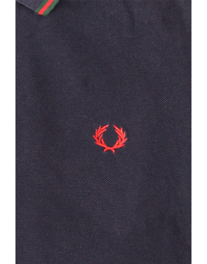 Polo da uomo Fred Perry in cotone blu navy medio