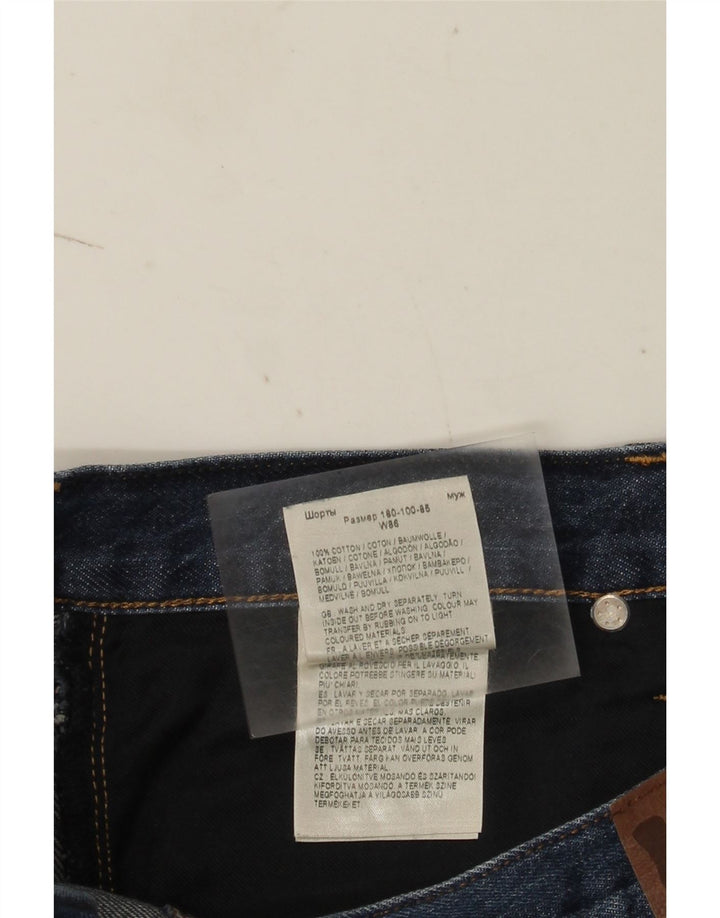 Pantaloncini di jeans da uomo Lee W34 grandi cotone blu