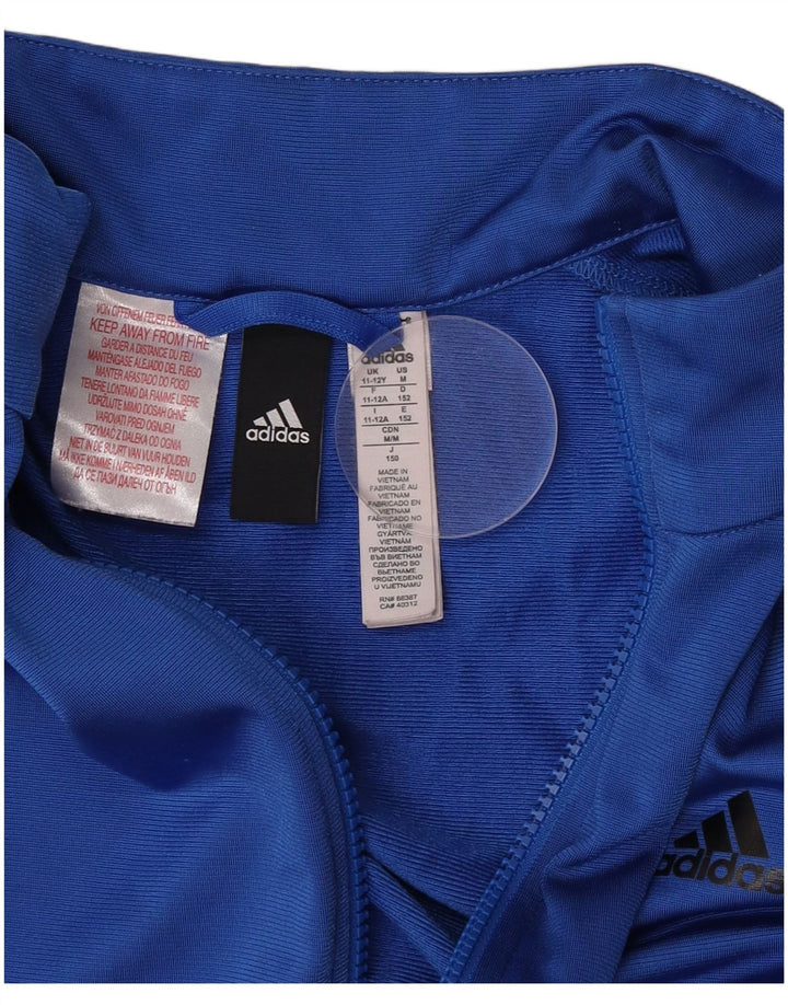 Giacca da tuta da ragazzo Adidas 11-12 anni in poliestere blu