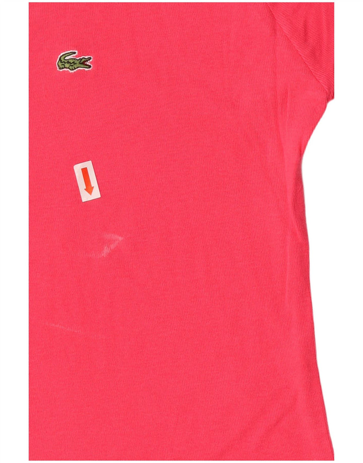 T-shirt da donna LACOSTE taglia 42 grande in cotone rosa