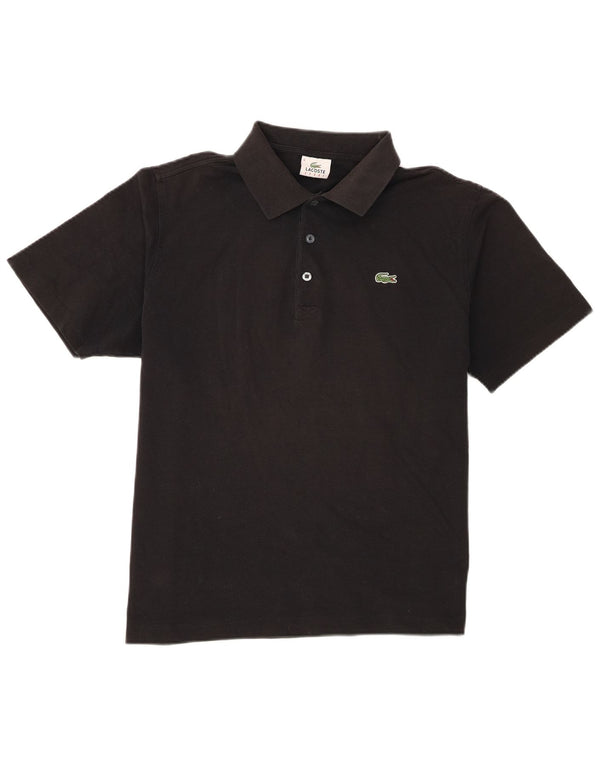 Polo da uomo a maniche corte Lacoste taglia 6 XL in cotone nero