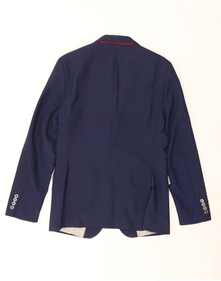 Giacca blazer a 2 bottoni da uomo Zara IT 48 lana blu navy media