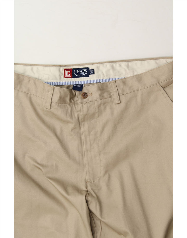 CHAPS Mens Straight Chino Trousers W38 L30 Beige Cotton Vintage Chaps and Second-Hand Chaps from Messina Hembry 