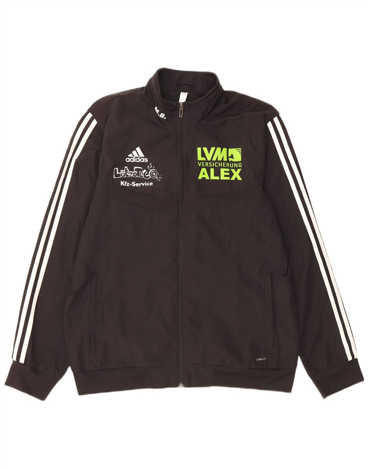 Giacca da ginnastica Adidas Climalite Graphic da uomo, grande, in poliestere nero