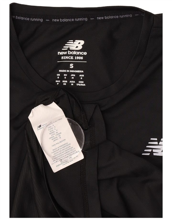 T-shirt da uomo New Balance Top Small nera in poliestere