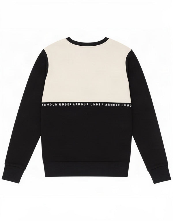 Under Armour Mens Graphic Sweatshirt Jumper XS Black Colourblock Cotton