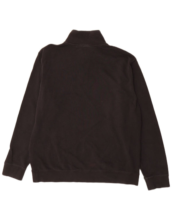 Felpa da uomo con zip e collo Hugo Boss 2XL cotone nero