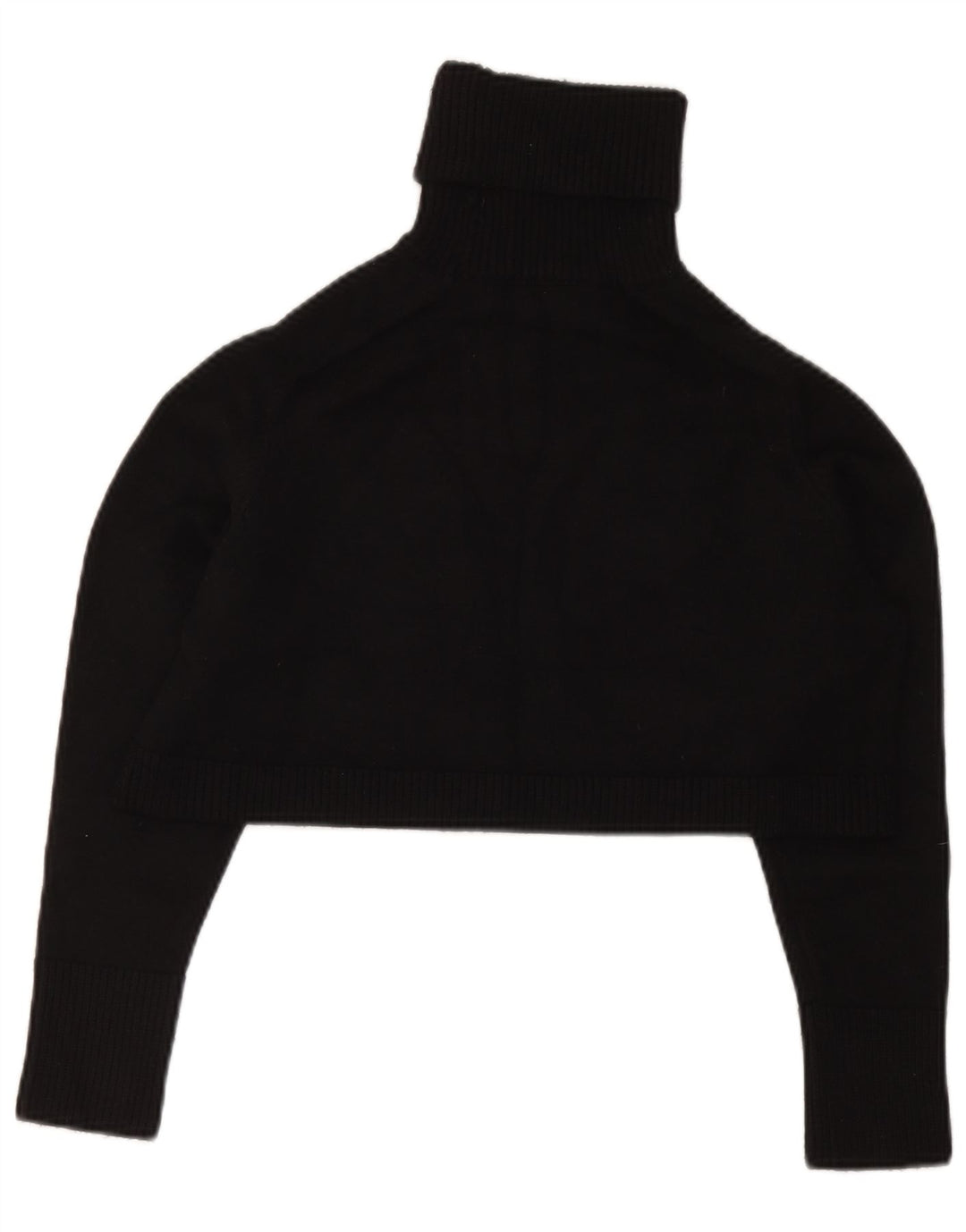 Top corto Zara da donna con collo alto UK 10 piccolo in viscosa nera