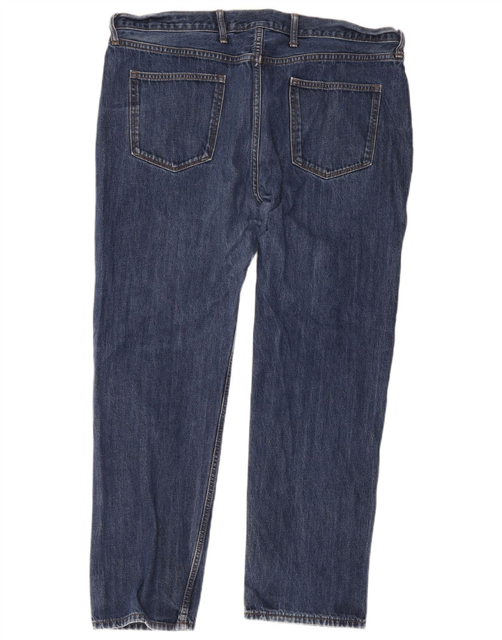 Jeans dritti regolari da uomo Marks & Spencer W42 L31 cotone blu