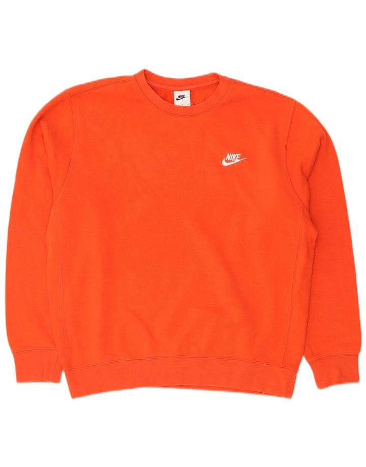 Felpa Nike Uomo Maglione Cotone Arancione Medio