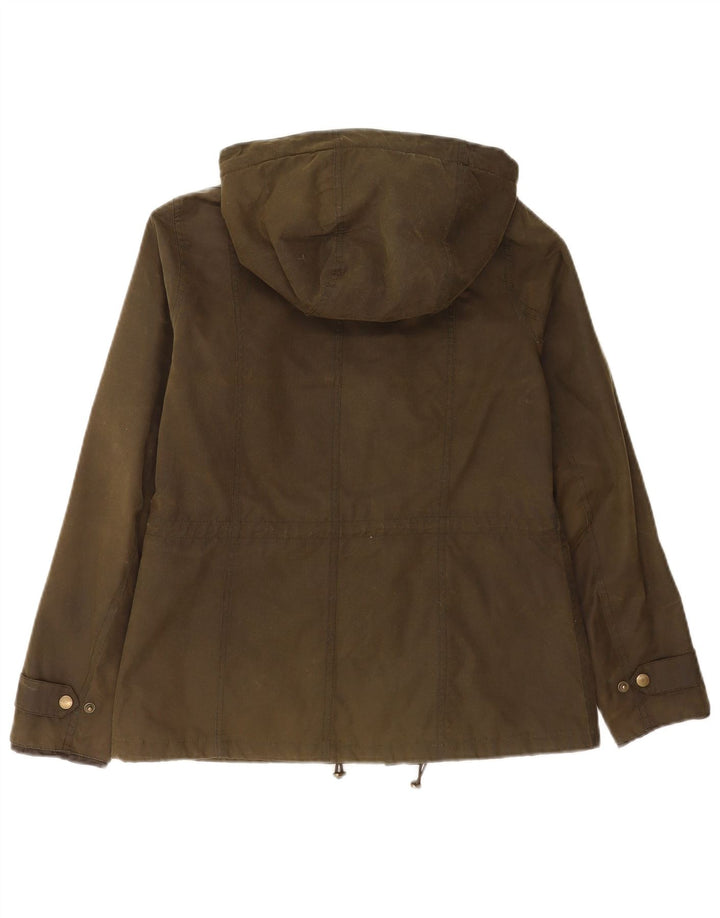 Giacca da donna in cotone cerato con cappuccio Barbour UK 12 medio cachi