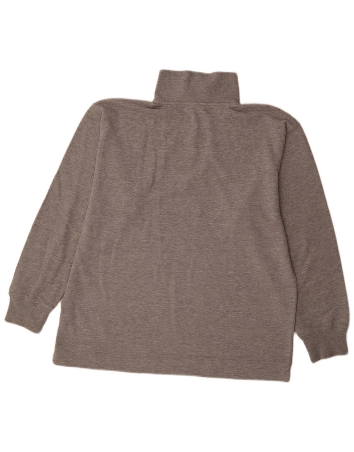 Felpa Asics Uomo Con Zip Collo Maglione Grande Grigio