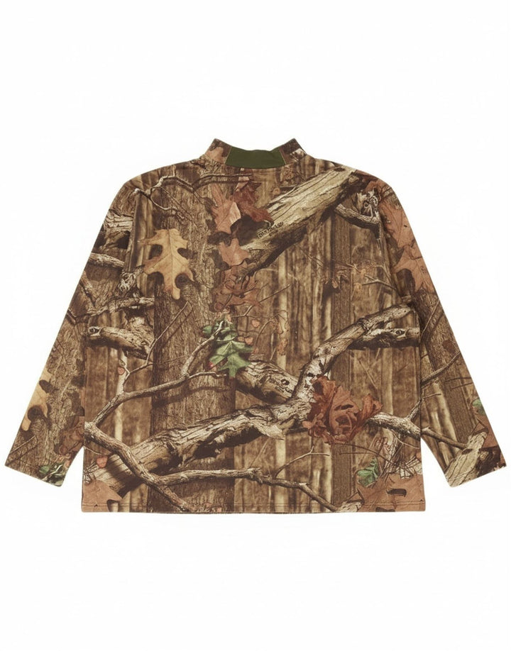 Russell Athletic - Top grafico da uomo a maniche lunghe 3XL marrone mimetico