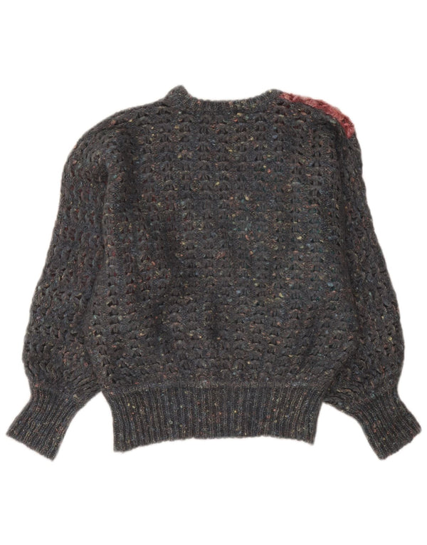 Seventy Maglione da donna con scollo a barchetta UK 14 Large Grey Colourblock